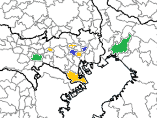東京近郊の地図